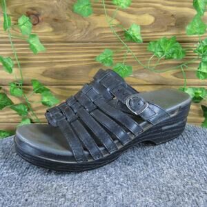 Dansko Black Leather Sandals
